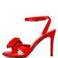 RAG& Co. - CHAUMET Rose Bow Satin Heeled Sandals