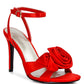 RAG& Co. - CHAUMET Rose Bow Satin Heeled Sandals
