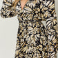 DOUBLE TAKE Full Size Tie Back Flounce Sleeve Dress