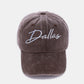 ZENANA Washed "DALLAS" Embroidered Baseball Cap