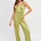 PLEARED WIDE LEG JUMPSUIT