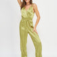 PLEARED WIDE LEG JUMPSUIT