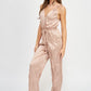PLEARED WIDE LEG JUMPSUIT