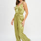 PLEARED WIDE LEG JUMPSUIT