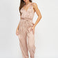 PLEARED WIDE LEG JUMPSUIT