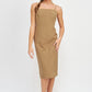 EMORY PARK Spaghetti Strap Midi Dress with Split