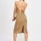 EMORY PARK Spaghetti Strap Midi Dress with Split