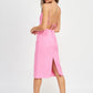 EMORY PARK Spaghetti Strap Midi Dress with Split