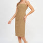 EMORY PARK Spaghetti Strap Midi Dress with Split