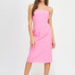 EMORY PARK Spaghetti Strap Midi Dress with Split