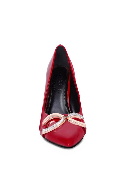 RAG & Co.- COCKTAIL Buckle Embellished Stiletto Pump Shoes