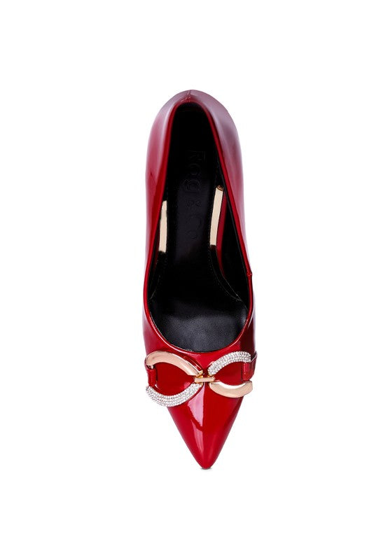 RAG & Co.- COCKTAIL Buckle Embellished Stiletto Pump Shoes