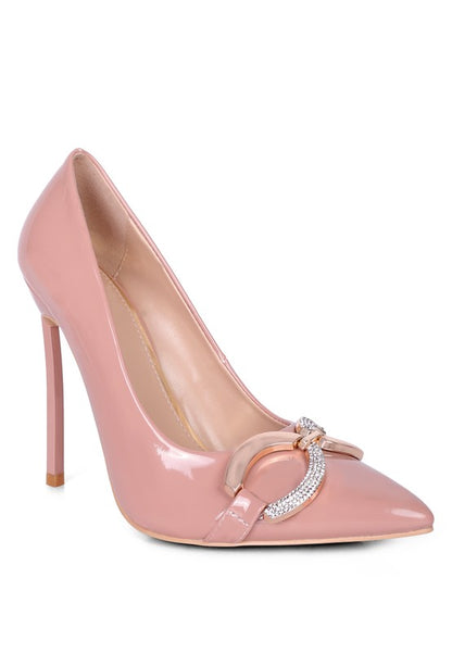 RAG & Co.- COCKTAIL Buckle Embellished Stiletto Pump Shoes