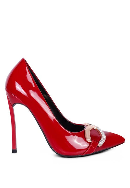 RAG & Co.- COCKTAIL Buckle Embellished Stiletto Pump Shoes