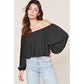 LA MIEL Women's Chic Off-the-shoulders Top with Ballon Sleeves - Jenna Top
