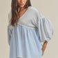 AEMI & Co. V-Neckline Boho Babydoll Top