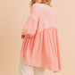AEMI & Co. V-Neckline Boho Babydoll Top