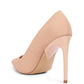 RAG & Co. Nude/Black Charade Mid Closed Pointed-Toes Heels Shoes