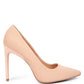 RAG & Co. Nude/Black Charade Mid Closed Pointed-Toes Heels Shoes