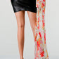 ATHINA FLORAL LEATHER MINI DRESS