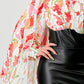 ATHINA FLORAL LEATHER MINI DRESS