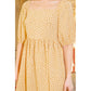 ORANGE FARM CLOTHING Spaghetti Tie Back Puff Sleeve Woven Dress