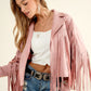 BLUE B Studded Fringe Open Western Jacket
