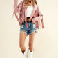 BLUE B Studded Fringe Open Western Jacket