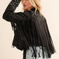 BLUE B Studded Fringe Open Western Jacket