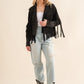 BLUE B Studded Fringe Open Western Jacket