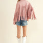 BLUE B Studded Fringe Open Western Jacket