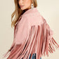 BLUE B Studded Fringe Open Western Jacket