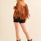 BLUE B Studded Fringe Open Western Jacket