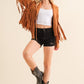 BLUE B Studded Fringe Open Western Jacket