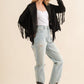 BLUE B Studded Fringe Open Western Jacket