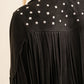BLUE B Studded Fringe Open Western Jacket