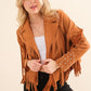 BLUE B Studded Fringe Open Western Jacket