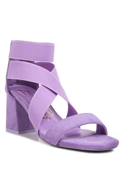 RAG & Co. Elastic Strappy Block Heel Sandals