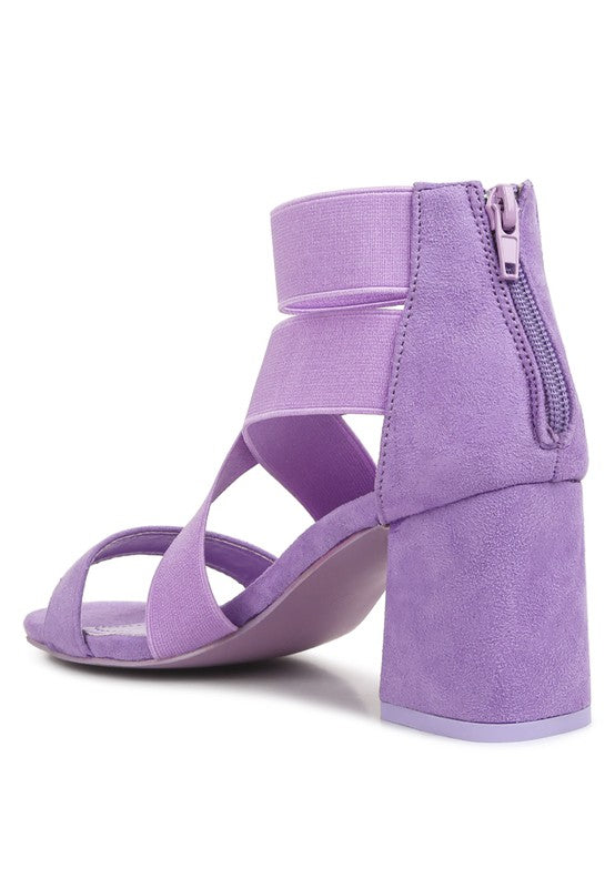 RAG & Co. Elastic Strappy Block Heel Sandals