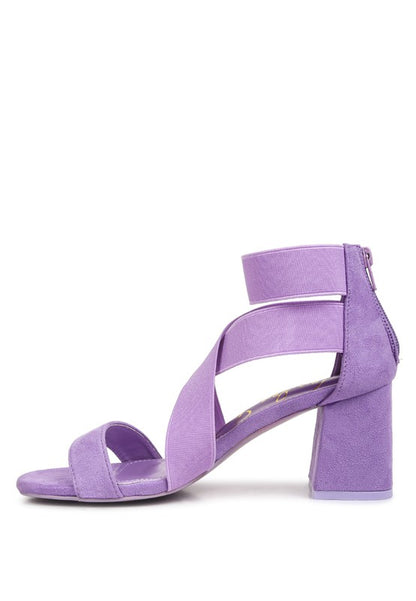 RAG & Co. Elastic Strappy Block Heel Sandals
