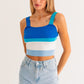 LE LIS Stripe Knit Tank Top