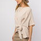 GILLI 3/4 Sleeve Side Tie Top
