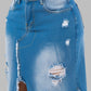 CLAUDE Full Run Split Denim Skirt