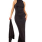 CLAUDE 2 Piece Bodycon Maxi Dress & Jacket Set