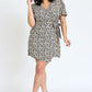 EG FASHION Ditsy Floral Wrap Dress