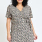 EG FASHION Ditsy Floral Wrap Dress