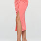 RENEE C.  Midi Skirt with Front Knot and Slit