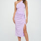 RENEE C. Midi Skirt with Front Knot and Slit