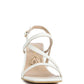 RAG & Co. EFFIEO Croc Texture Block Heel Sandals