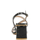 RAG & Co. EFFIEO Croc Texture Block Heel Sandals